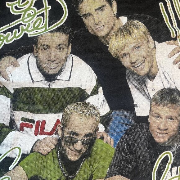 Vintage 90s Backstreet Boys Black T Shirt XL X-Large 1997 Ultra Artimonde - Picture 5 of 11